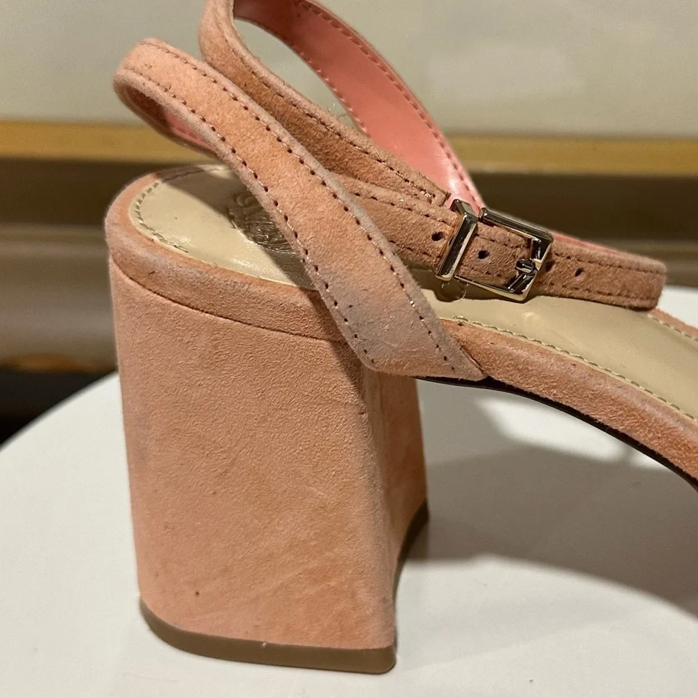 Women’s Suede Block Heel Slingback Sandal - Pink